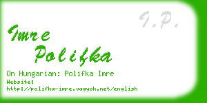 imre polifka business card